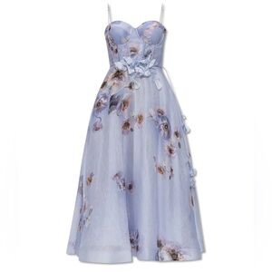 New ZIMMERMANN Hypnotic Picnic Dress Lilac Poppy Size AU1